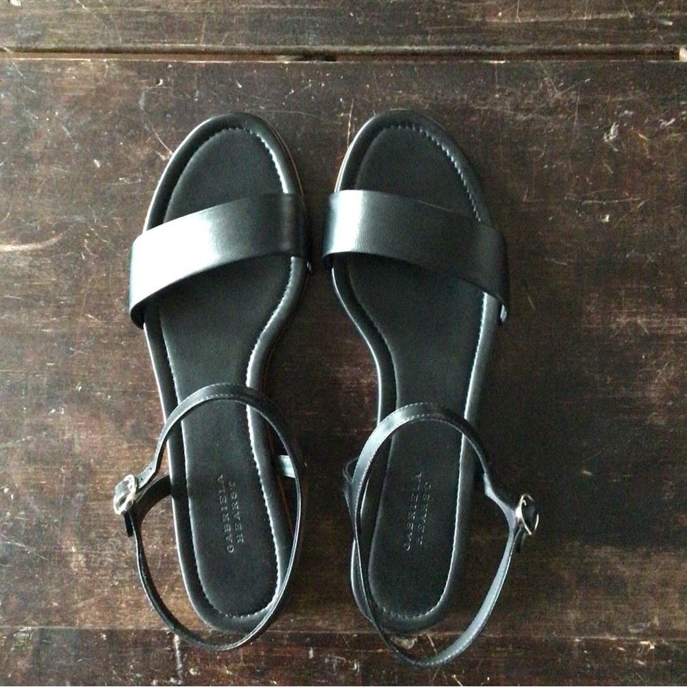 Gabriela Hearst Black Leather Alexi Sandals
